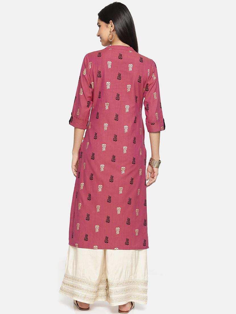 block print straight kurta - 16217831 - Zoom Image - 3