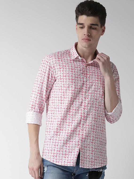 red printed casual shirt - 16217987 - Zoom Image - 1