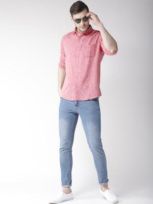 red linen casual shirt - 16217996 - Standard Image - 4