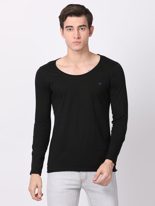 black solid t-shirt - 16218129 - Standard Image - 1