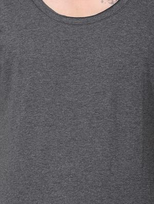 grey solid t-shirt - 16218143 - Standard Image - 5