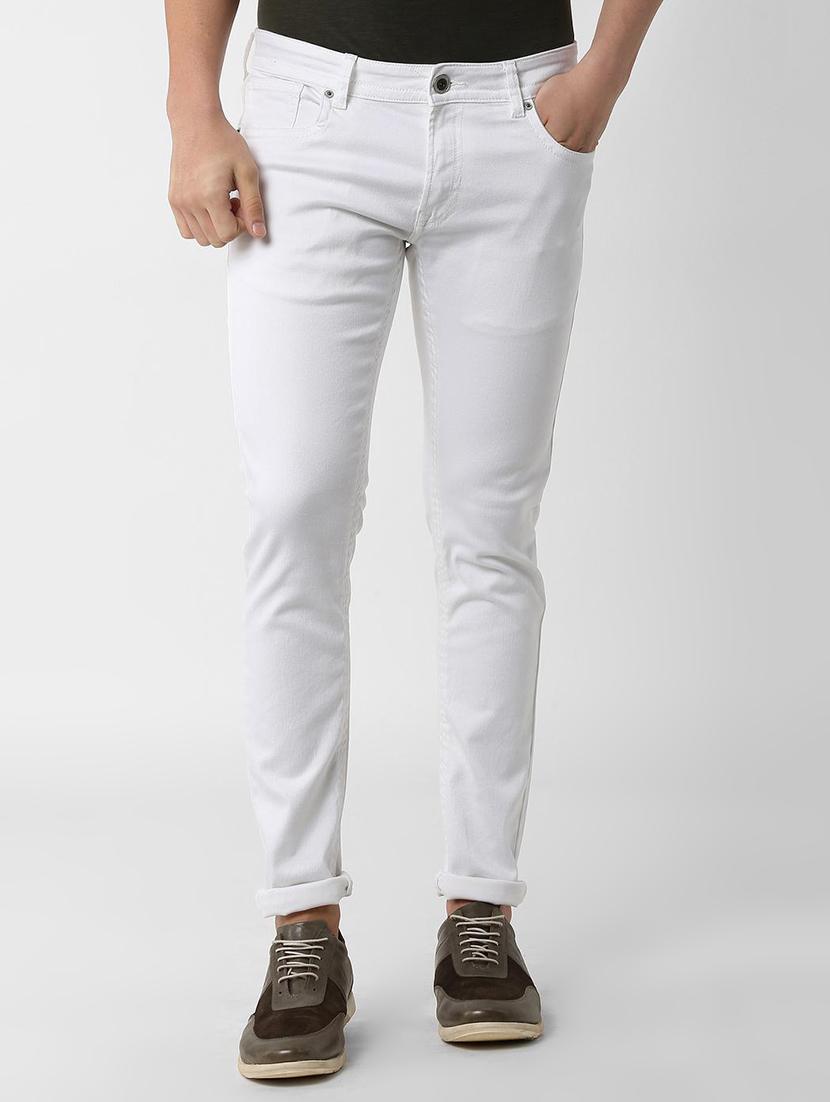 white cotton plain jeans - 16218554 - Zoom Image - 1