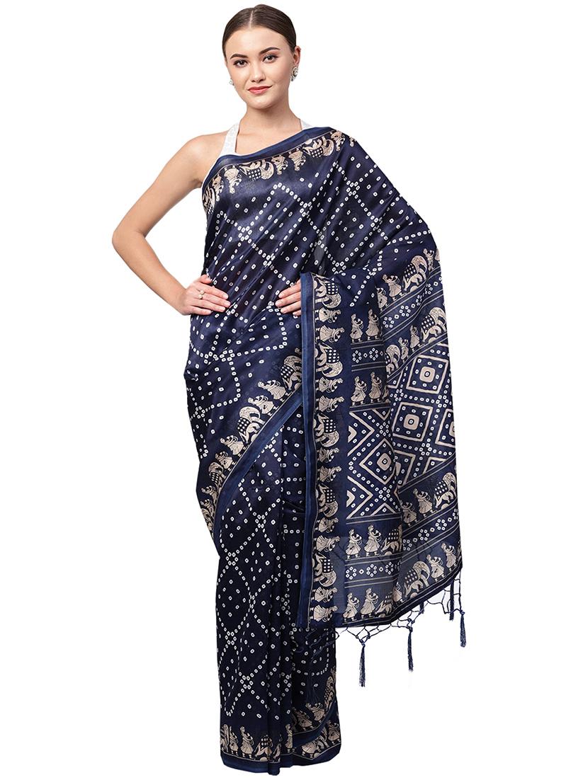 conversational printed saree with blouse - 16219127 - Zoom Image - 1