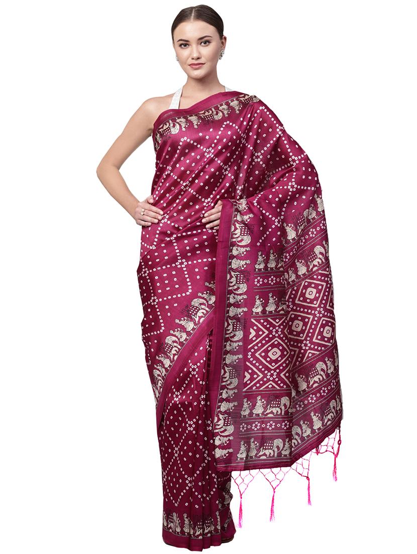 conversational printed saree with blouse - 16219128 - Zoom Image - 1