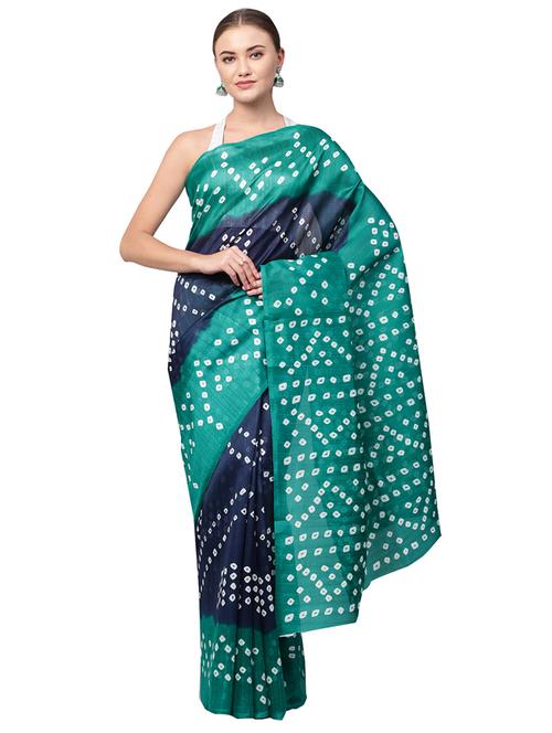 bandhani printed saree with blouse - 16219132 - Standard Image - 1