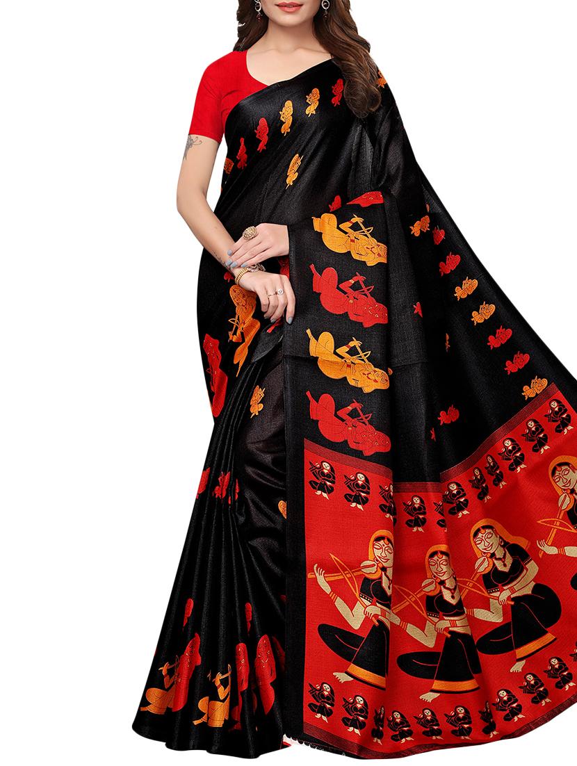 conversational printed saree with blouse - 16219290 - Zoom Image - 1