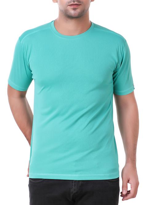 blue solid t-shirt - 16220375 - Standard Image - 1