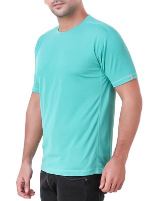 blue solid t-shirt - 16220375 - Standard Image - 2