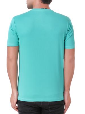 blue solid t-shirt - 16220375 - Standard Image - 3