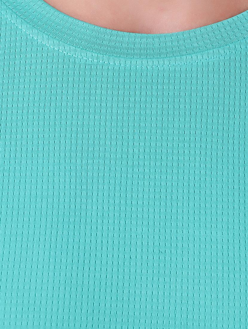 blue solid t-shirt - 16220375 - Zoom Image - 4