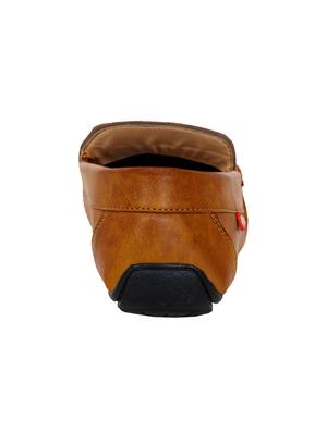 tan leatherette slip on loafers - 16220734 - Standard Image - 3