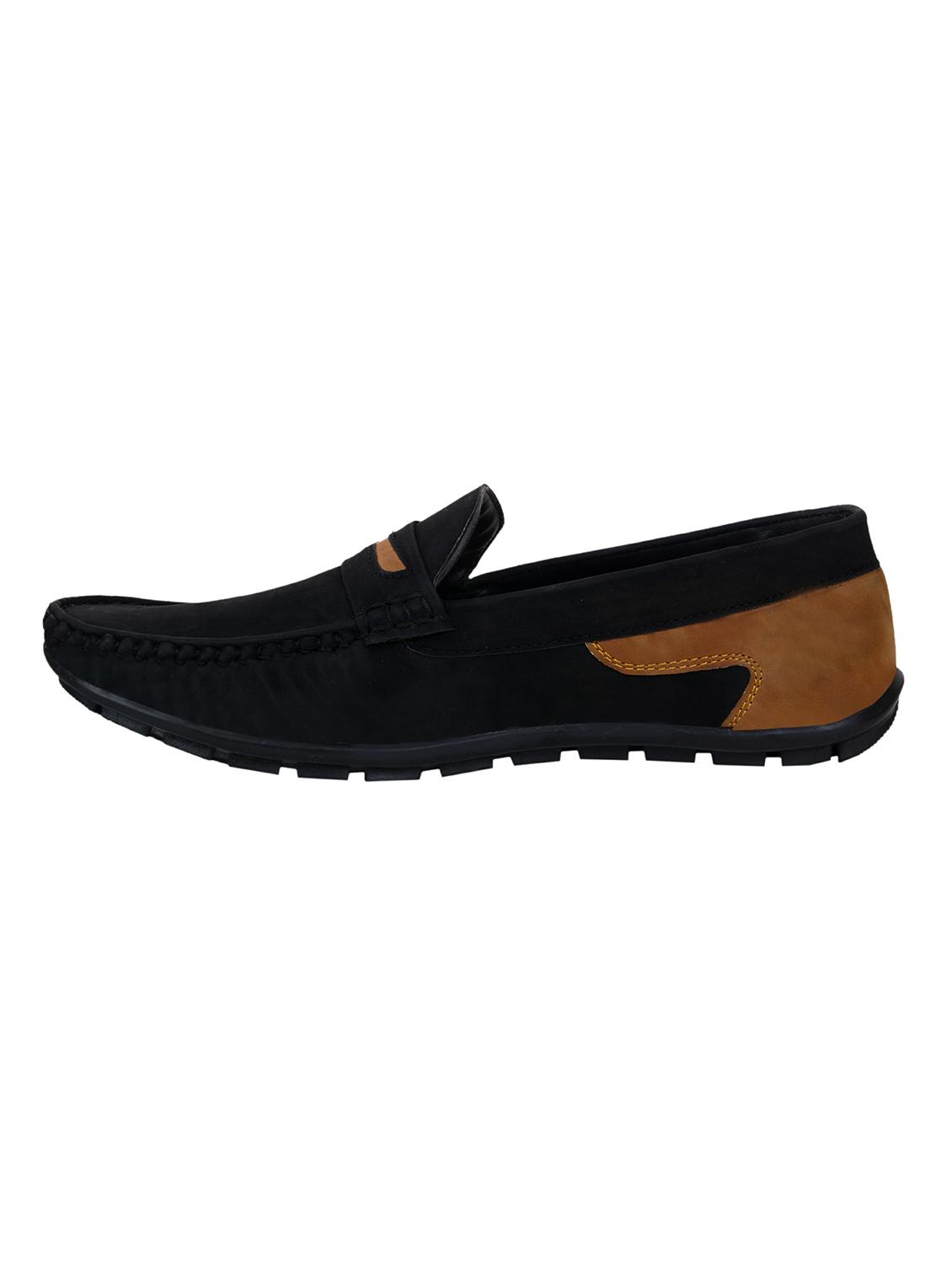 black leatherette slip on loafers - 16220736 - Zoom Image - 2