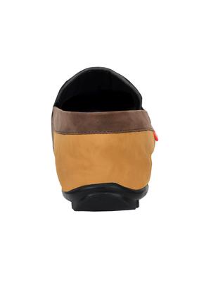 brown leatherette slip on loafers - 16220737 - Standard Image - 3
