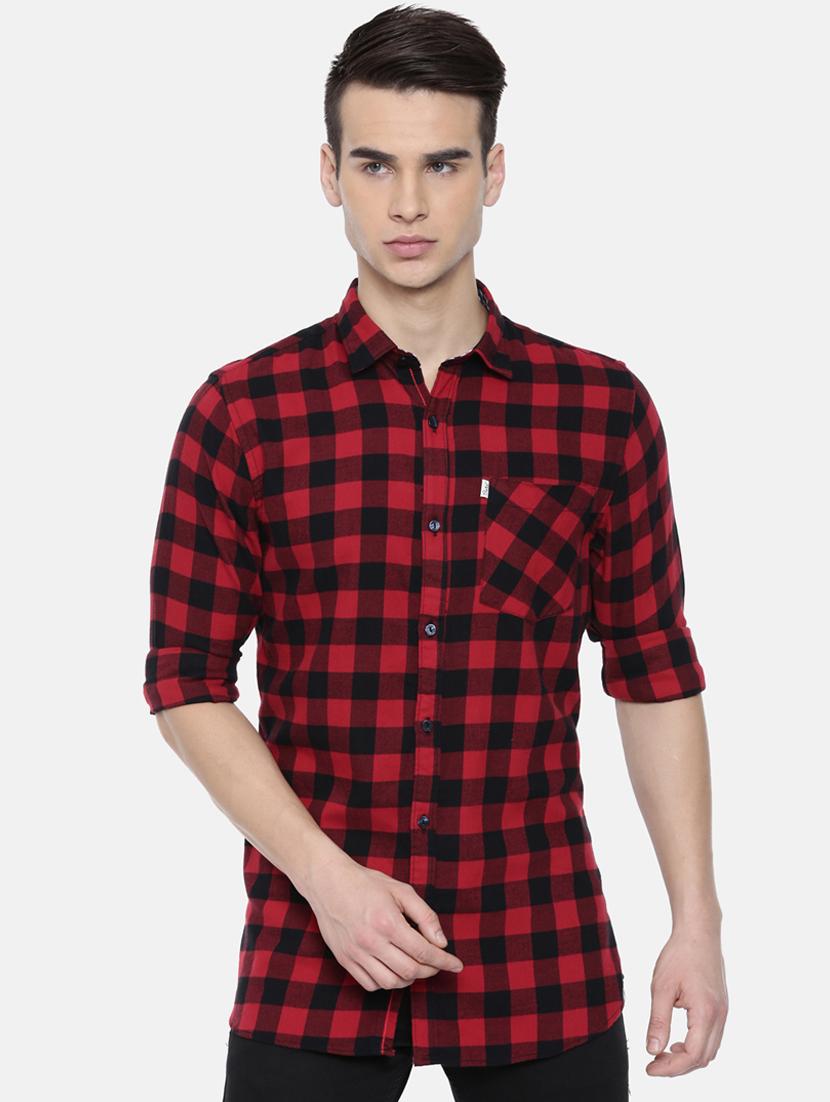 red checkered casual shirt - 16220786 - Zoom Image - 1
