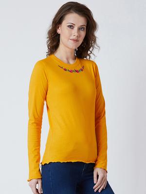 lettuce edge embroidered top - 16221222 - Standard Image - 2