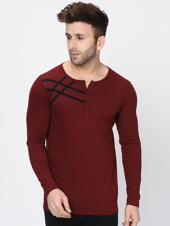 maroon checkered tshirt - 16221250 - Zoom Image - 1