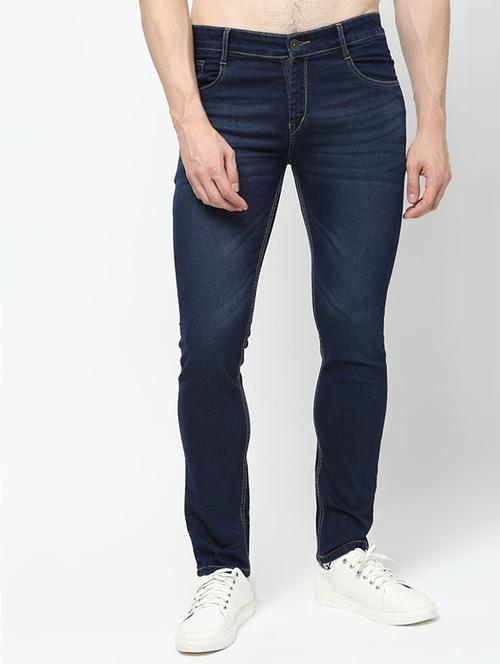 navy blue light washed jeans - 16221262 - Standard Image - 1