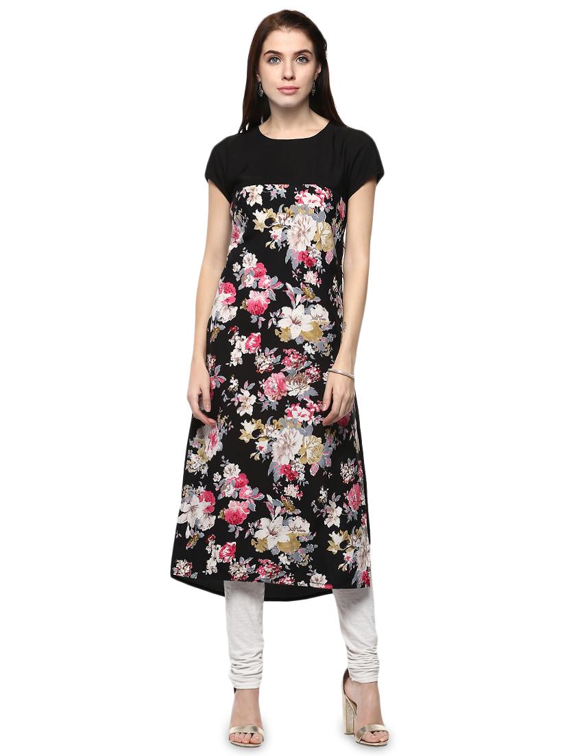 digital floral printed straight kurta - 16221408 - Zoom Image - 1