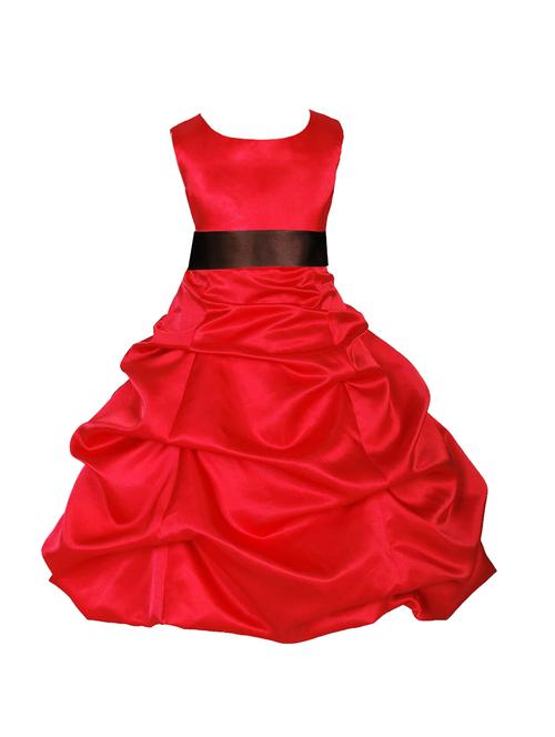 red polyester frock - 16221662 - Standard Image - 1