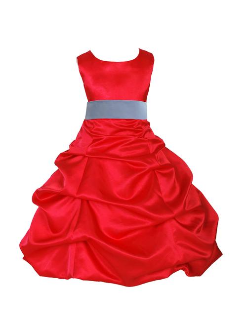 red polyester frock - 16221682 - Very Small Image - 1