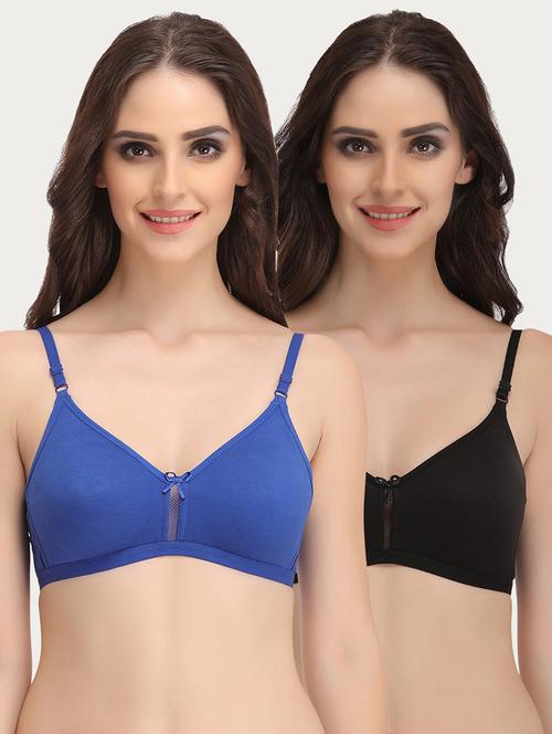 set of 2 bow patch bra - 16221893 - Standard Image - 1