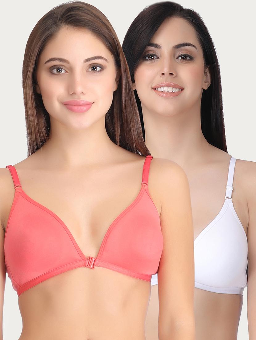 set of 2 lace detail front open bra - 16221899 - Zoom Image - 1