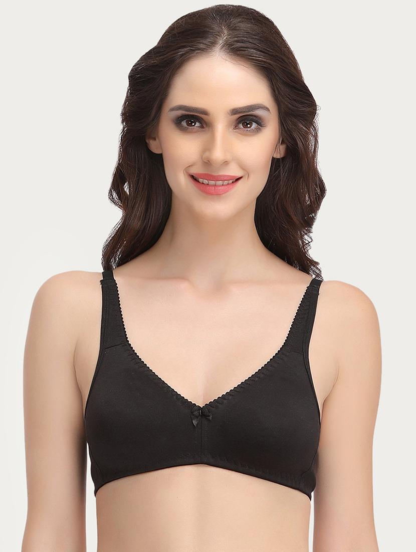 set of 2 bow patch solid bra - 16221913 - Zoom Image - 4