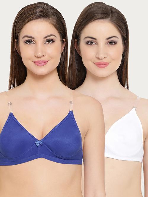 set of 2 bow patch detachable bra - 16221916 - Very Small Image - 1