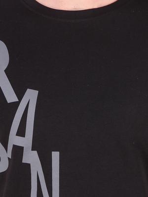 black typographic front print tshirt - 16222143 - Standard Image - 4