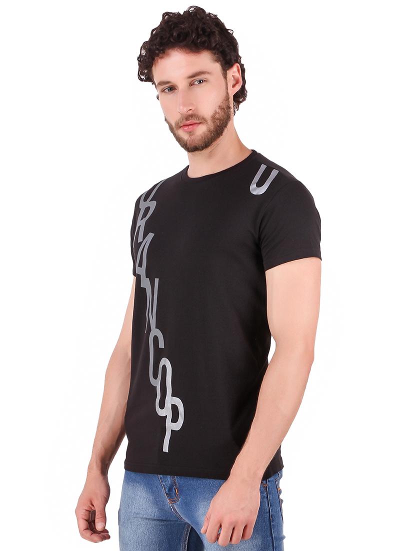 black typographic front print tshirt - 16222143 - Zoom Image - 2