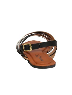 black back strap sandals - 16222213 - Standard Image - 3