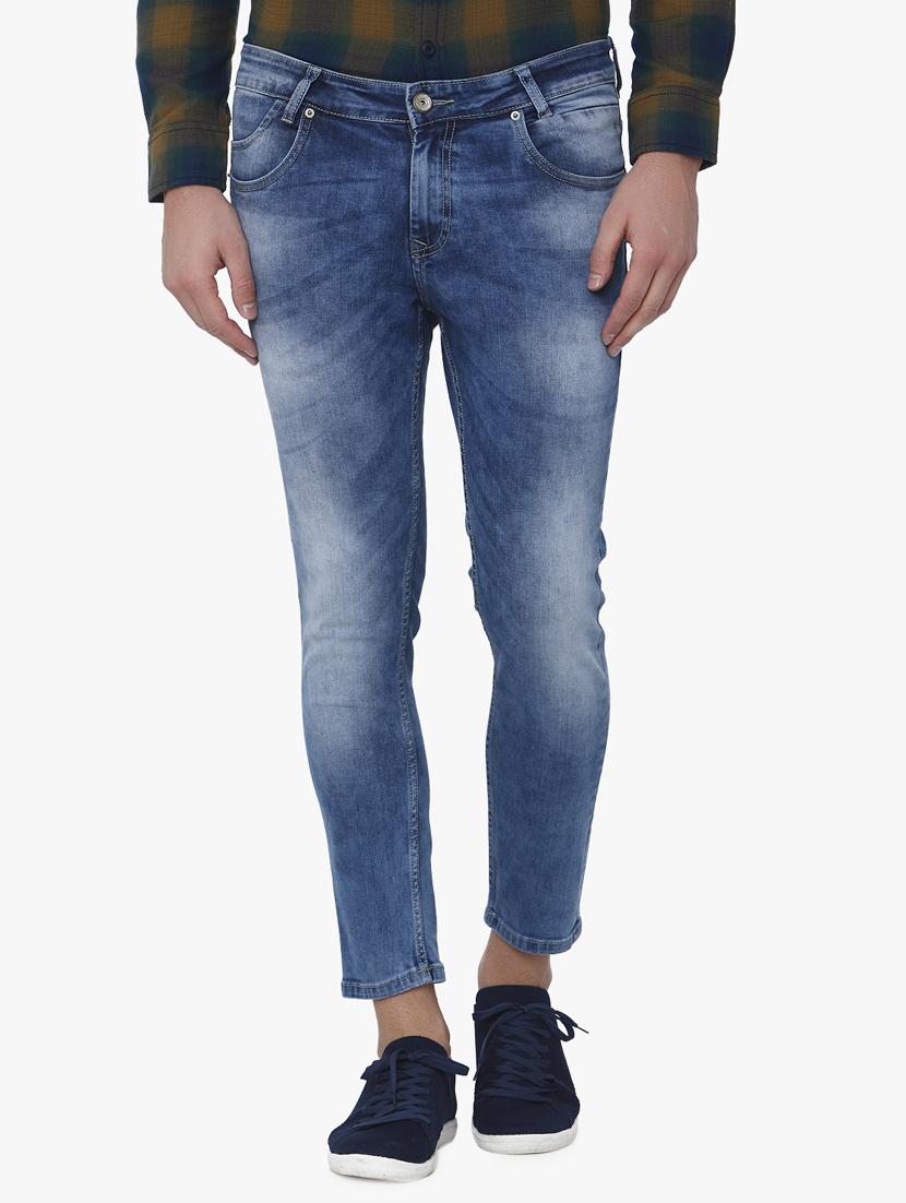 blue heavy washed jeans - 16222297 - Zoom Image - 1