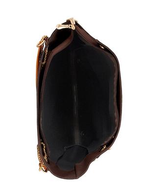 brown leatherette (pu) handbag combo - 16224147 - Standard Image - 3
