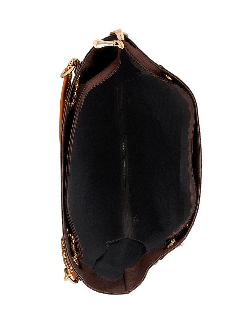 brown leatherette (pu) handbag combo - 16224147 - Zoom Image - 3
