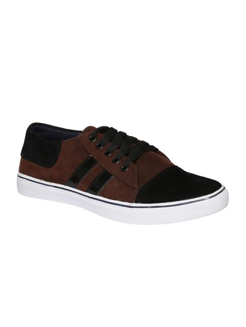 brown velvet lace up sneakers - 16224357 - Standard Image - 1