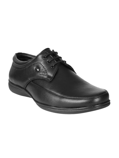 black leatherette lace-up derbys - 16224586 - Very Small Image - 1