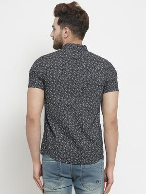 black paisley printed casual shirt - 16225261 - Standard Image - 3