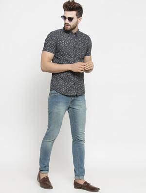 black paisley printed casual shirt - 16225261 - Standard Image - 4