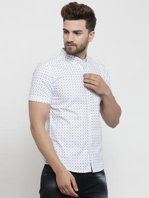 white printed casual shirt - 16225262 - Standard Image - 2