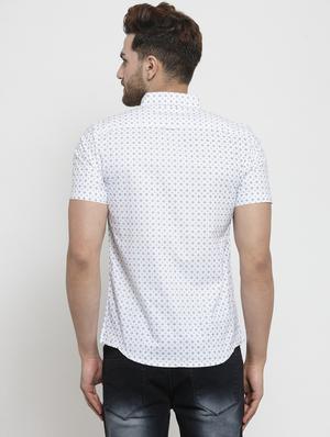 white printed casual shirt - 16225262 - Standard Image - 3