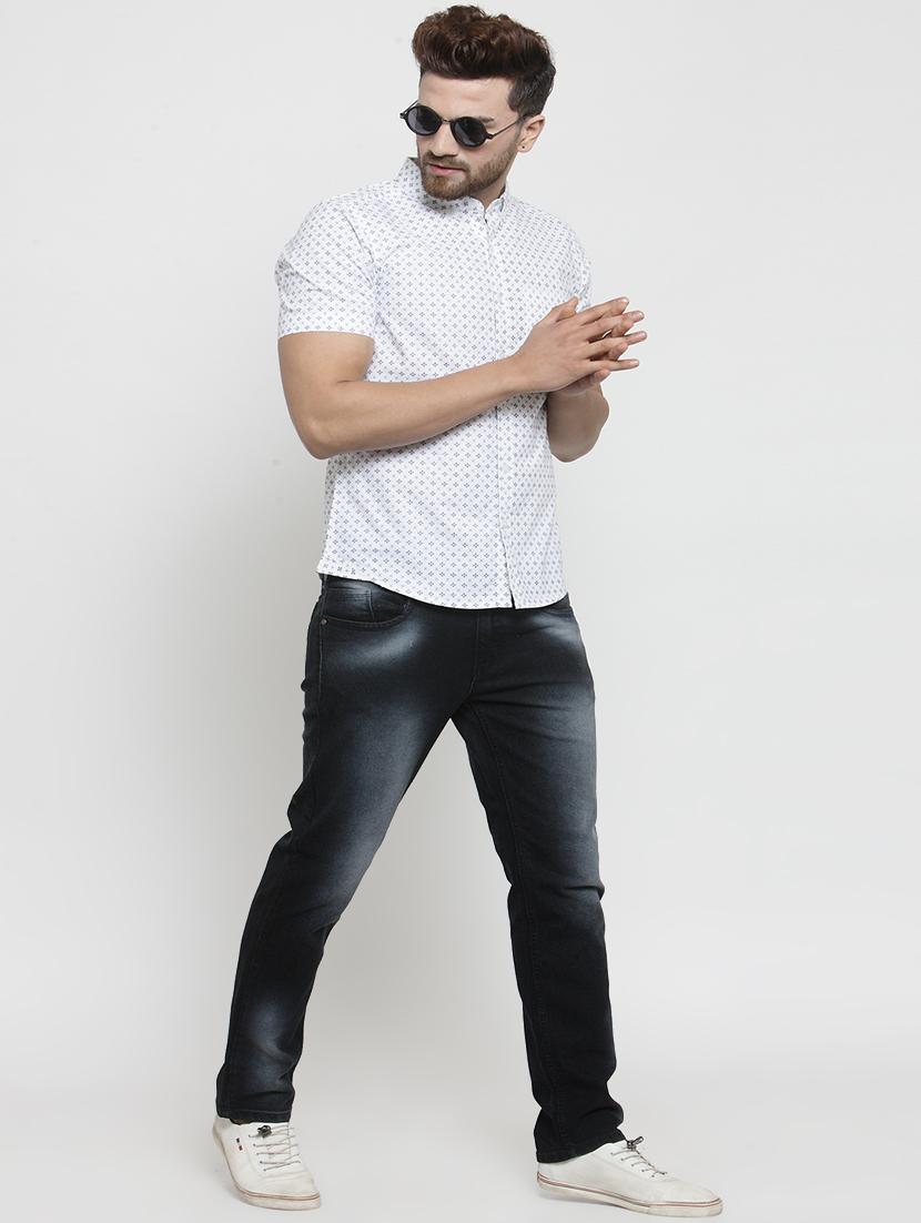 white printed casual shirt - 16225262 - Zoom Image - 4
