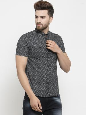 black printed casual shirt - 16225266 - Standard Image - 2