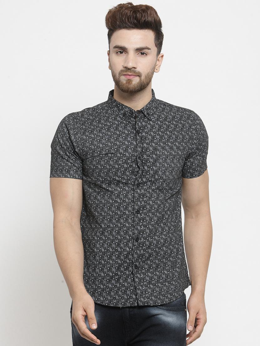black printed casual shirt - 16225266 - Zoom Image - 1