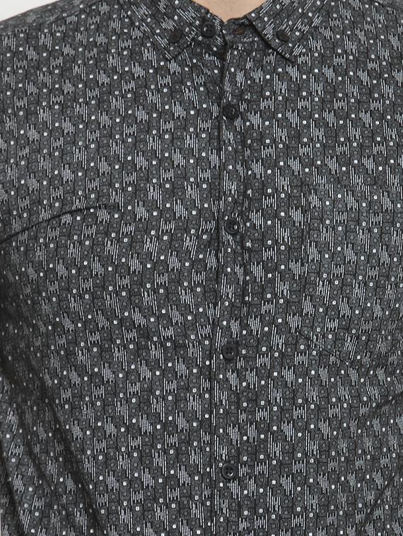 black printed casual shirt - 16225266 - Zoom Image - 5