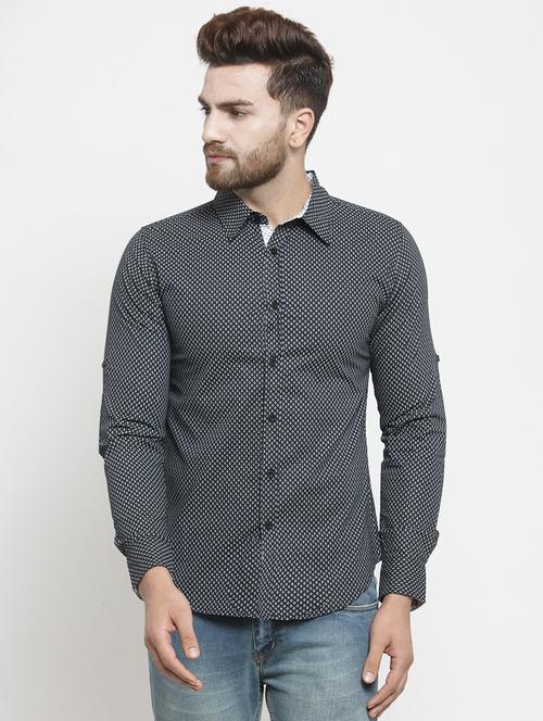 black printed casual shirt - 16225267 - Standard Image - 1