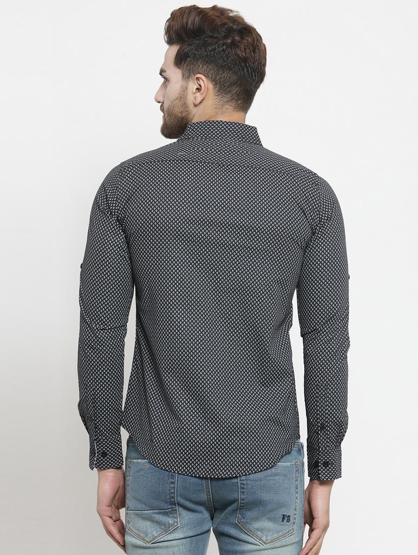 black printed casual shirt - 16225267 - Zoom Image - 3
