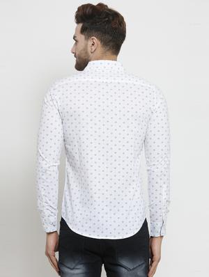 white printed casual shirt - 16225272 - Standard Image - 2