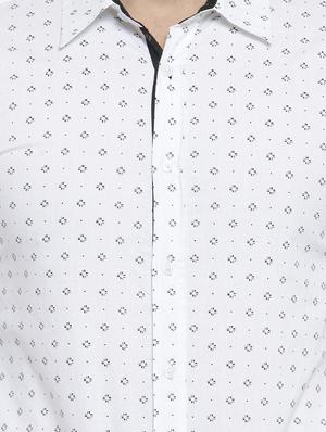 white printed casual shirt - 16225272 - Standard Image - 4