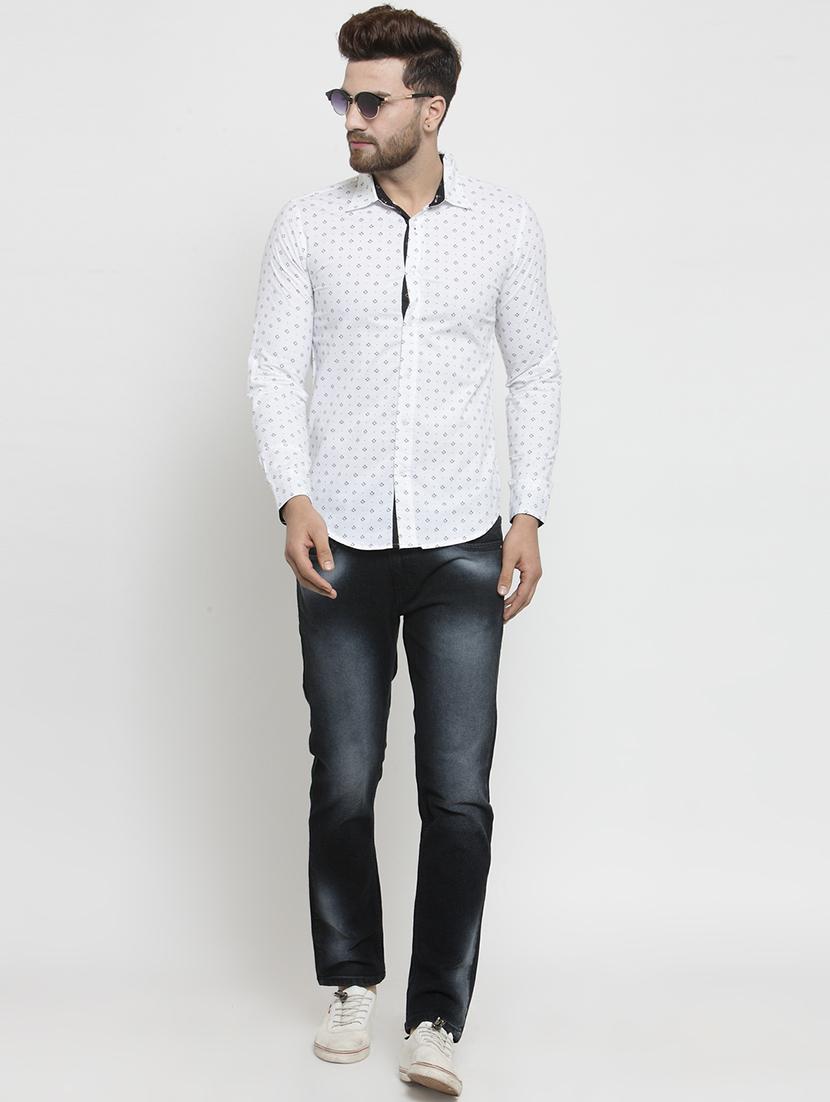 white printed casual shirt - 16225272 - Zoom Image - 3
