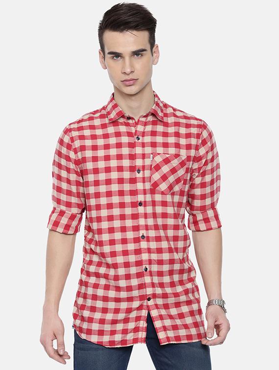 red checkered casual shirt - 16225837 - Zoom Image - 1
